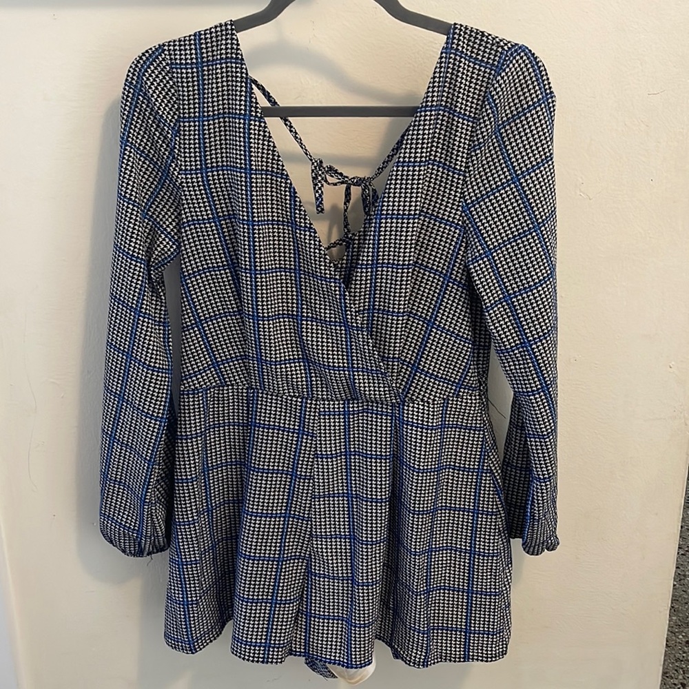 Long sleeve romper double layer